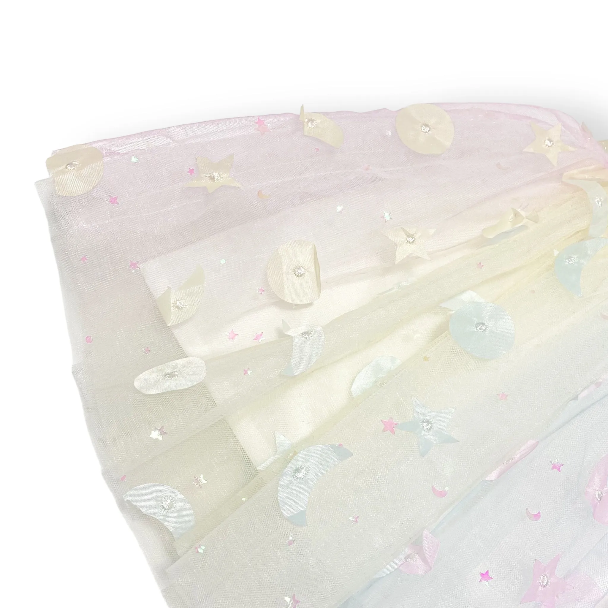 Moon & Star Embellished Tutu - white