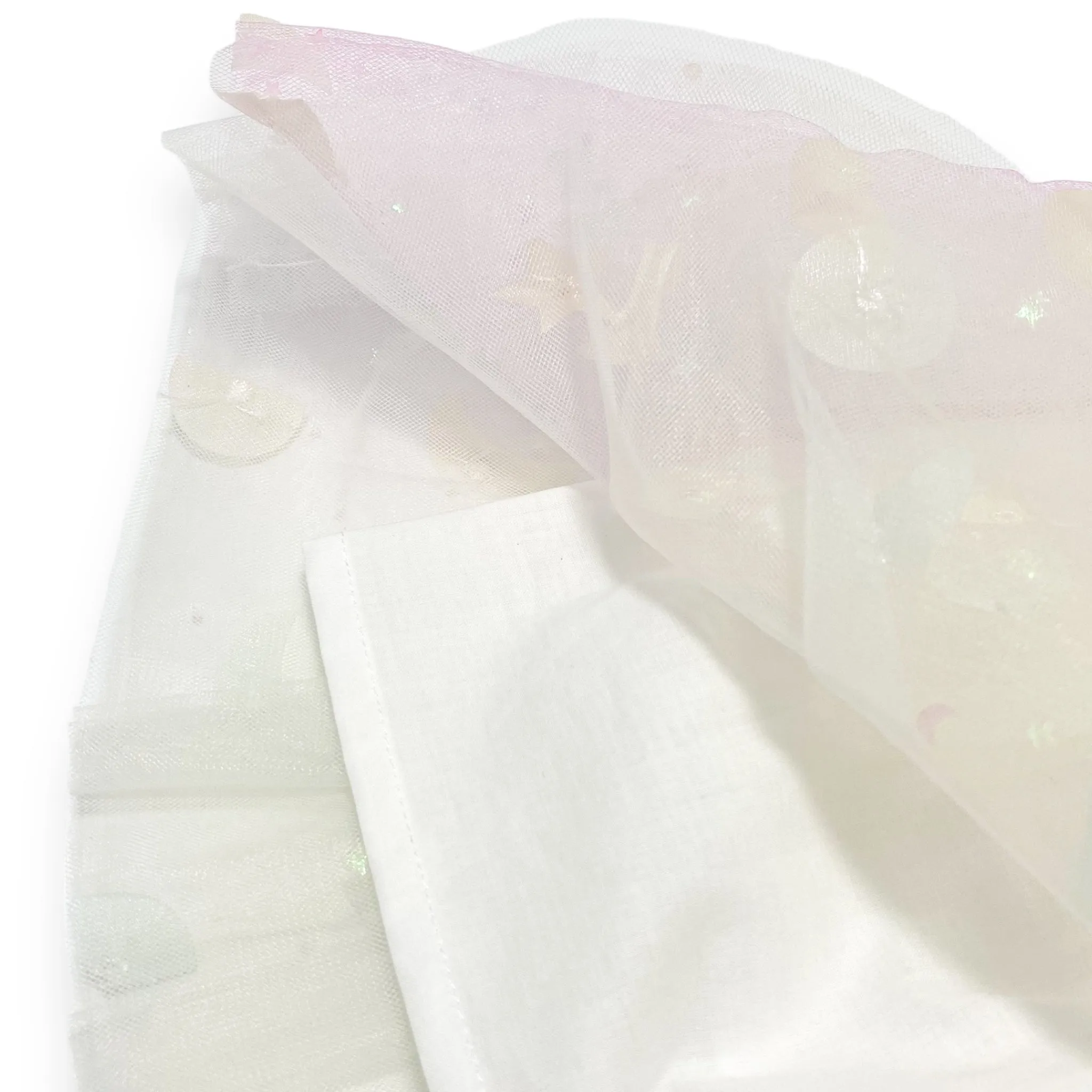 Moon & Star Embellished Tutu - white