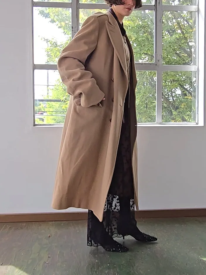 Sand Wool Trench Coat (L)