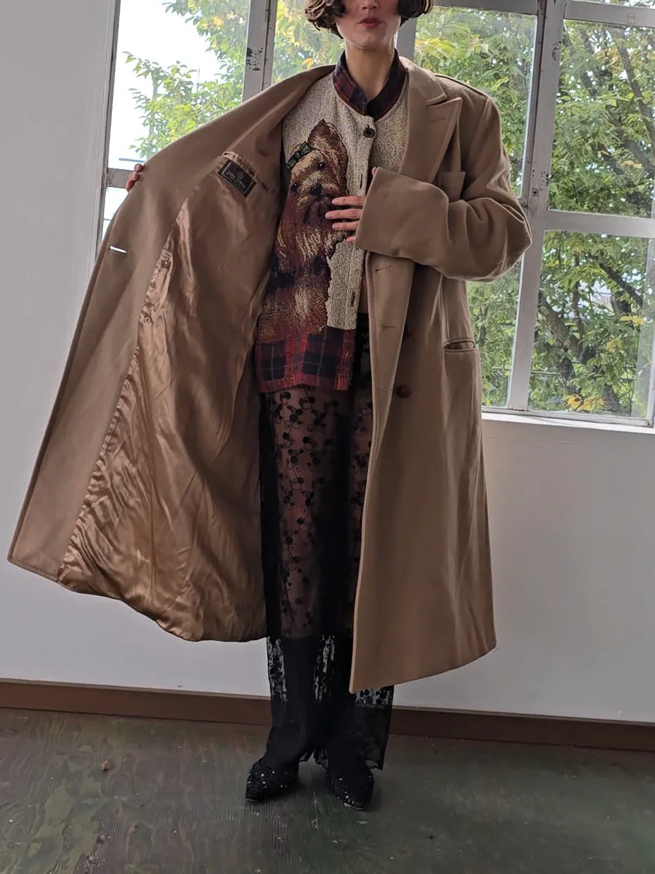 Sand Wool Trench Coat (L)