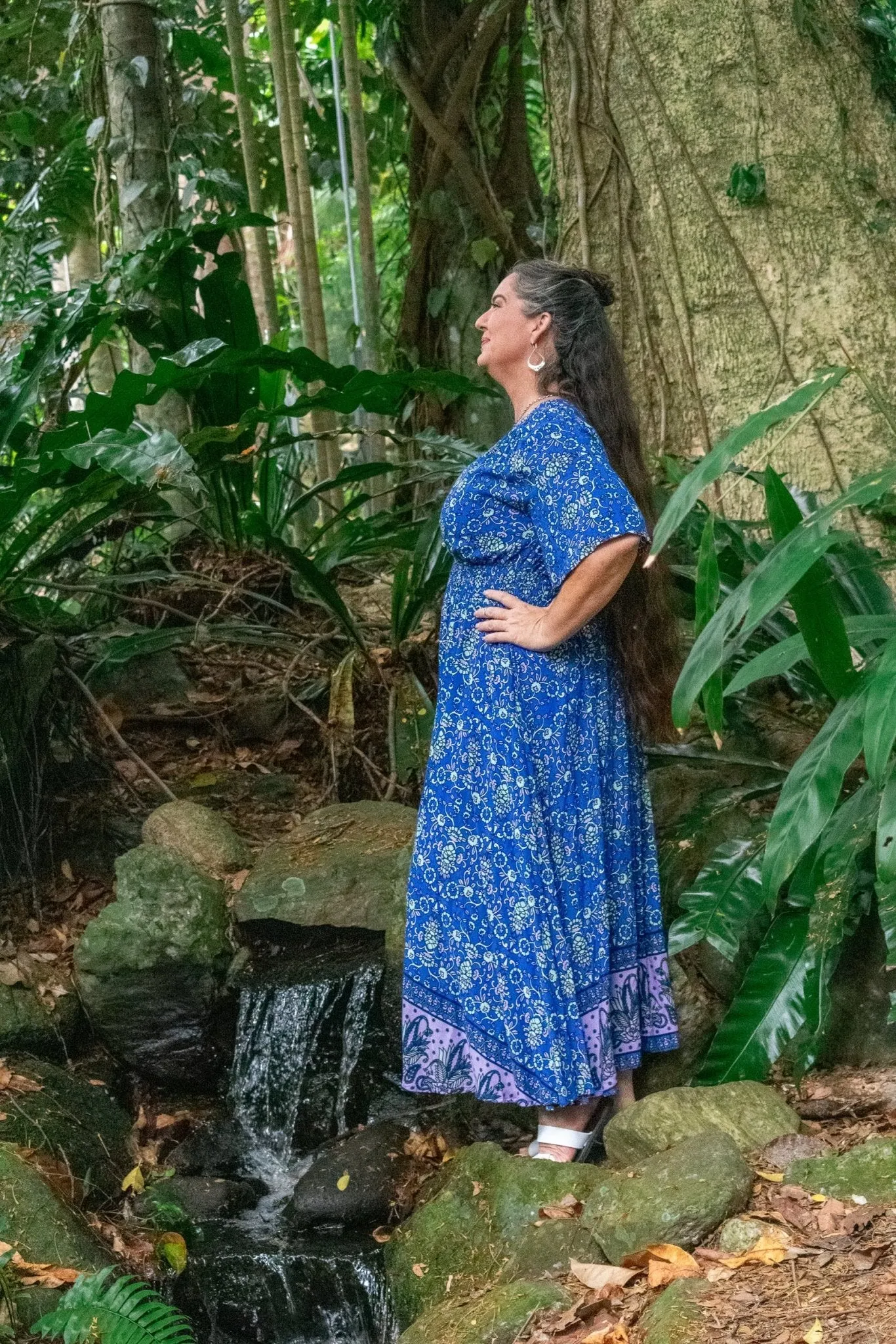 Serenity Maxi Dress -  Cobalt Petal