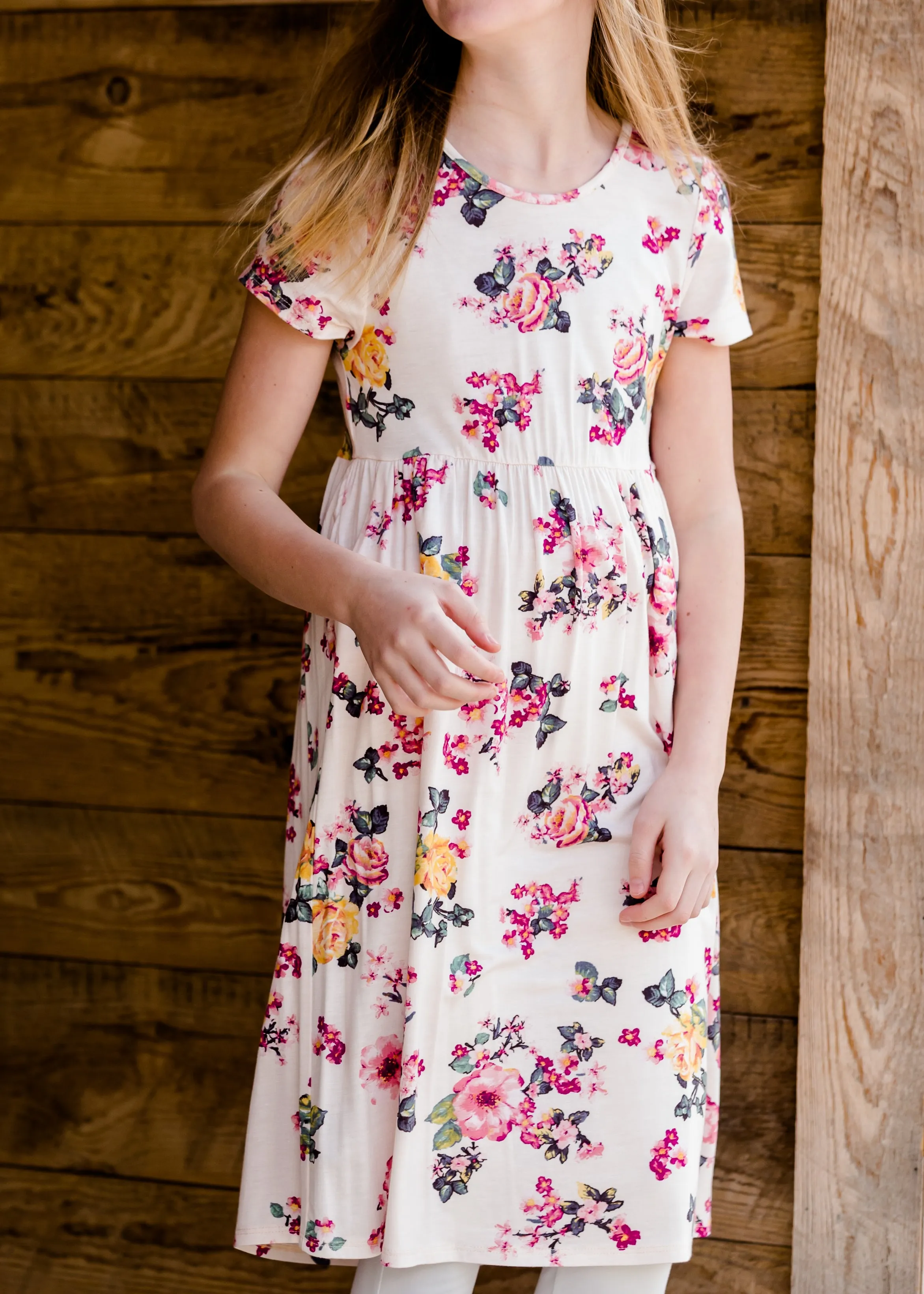 Short Sleeve Floral Maxi Dress - FINAL SALE