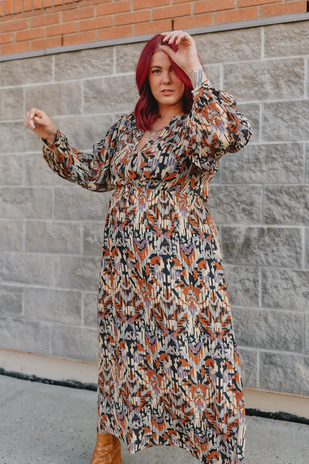 The Agatha Maxi Dress - Brick