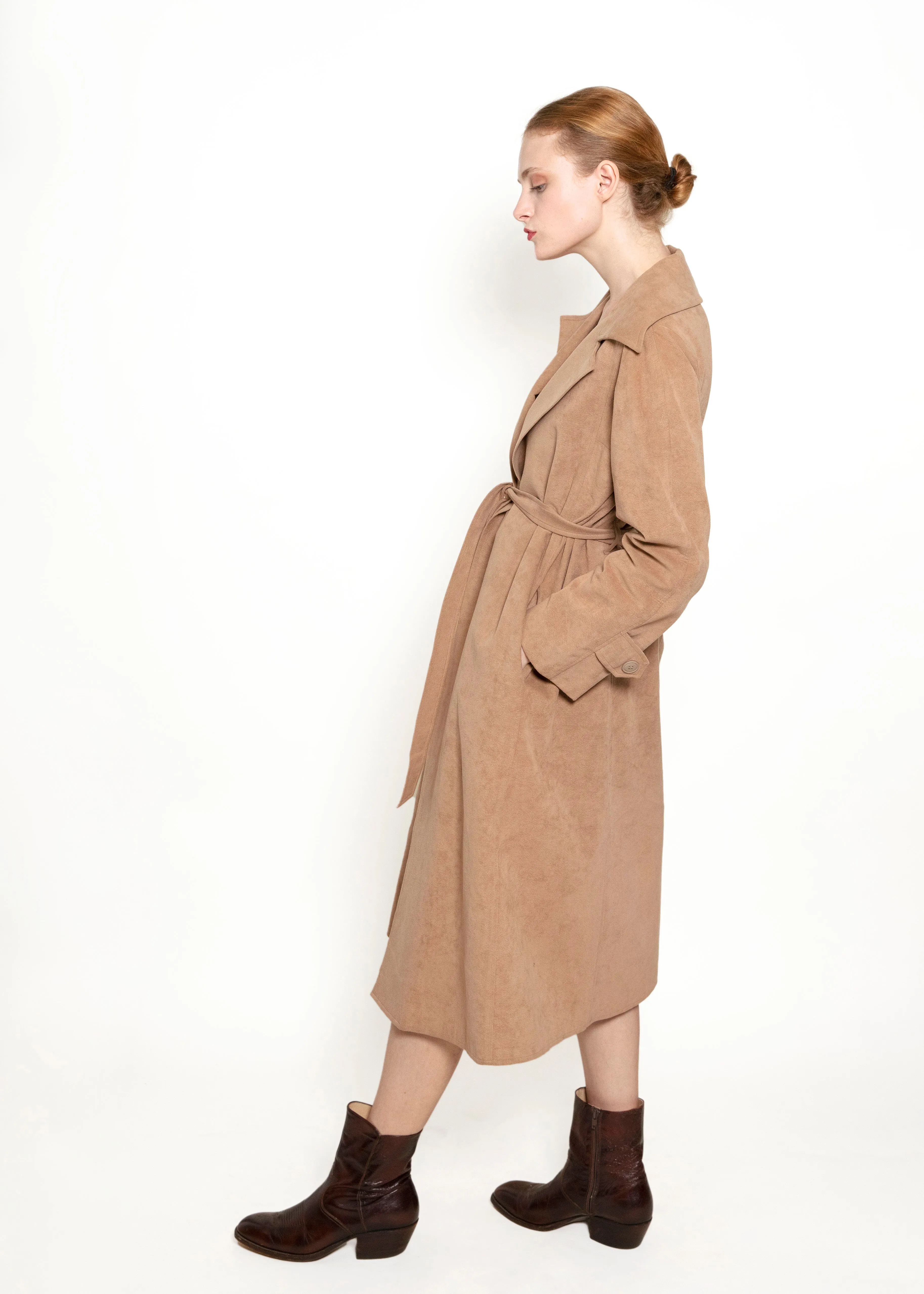 Ultrasuede Skirt & Trench Set