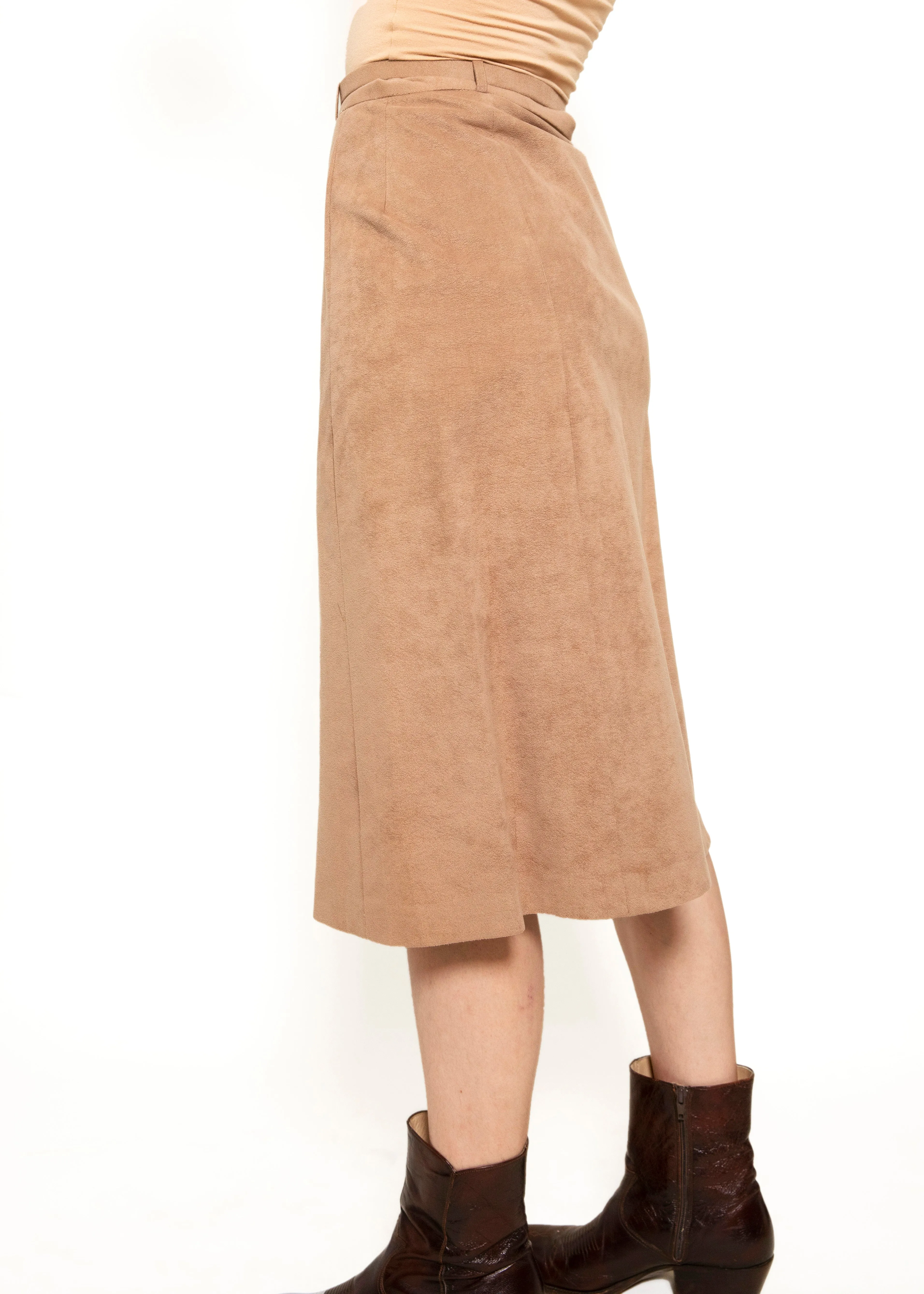 Ultrasuede Skirt & Trench Set