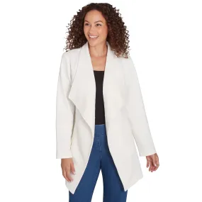 Winter Scroll Quilted Knit Jacket Ivory - Ruby Rd
