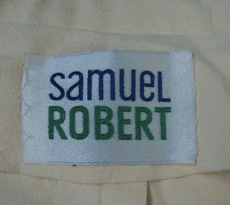 Women's 70s Trench Coat Mod Vintage Spy Girl White Ultra Suede Medium Samuel Robert VFG