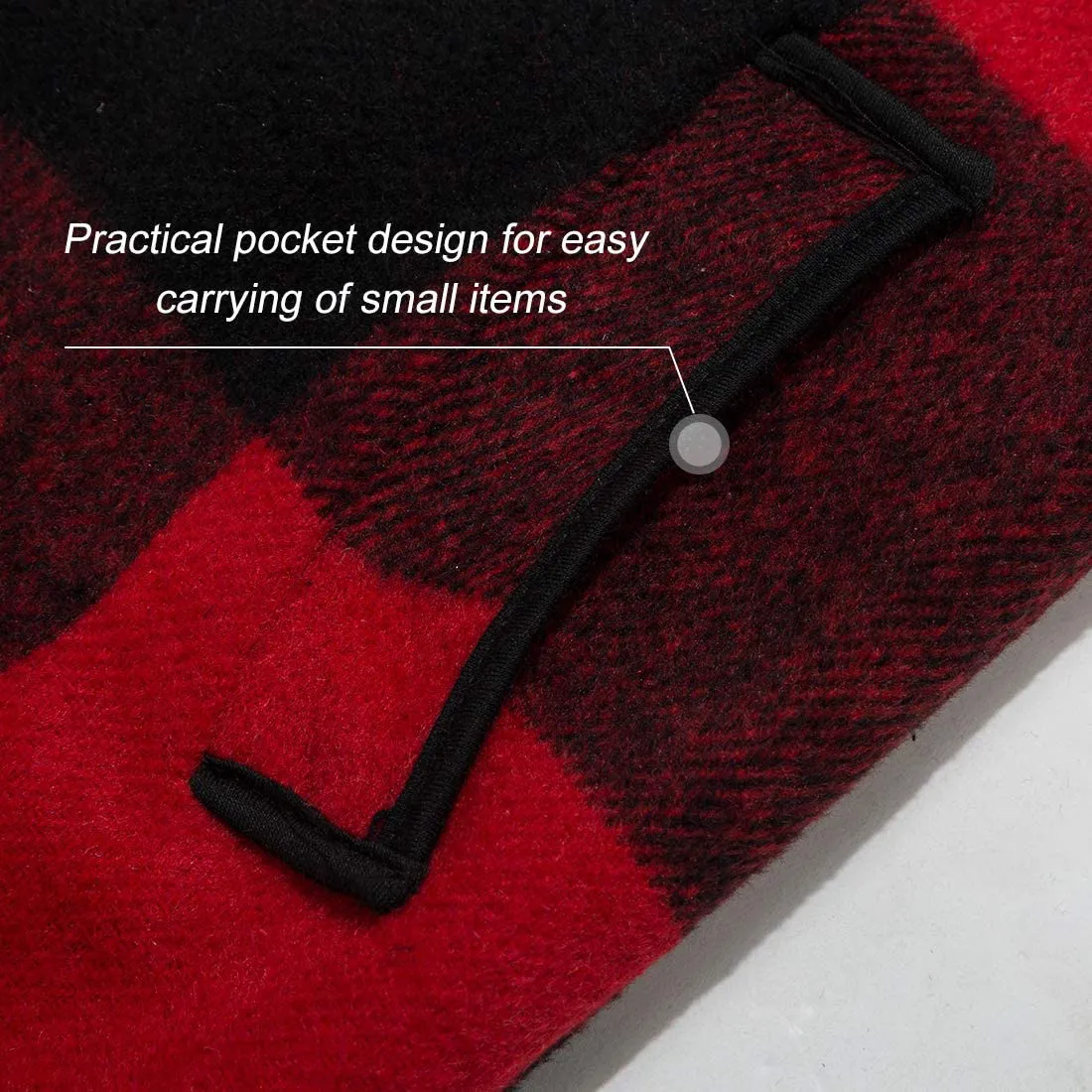 Womens Casual Lapel Open Front Plaid Vest Cardigan Coat with Pockets Sleeveless