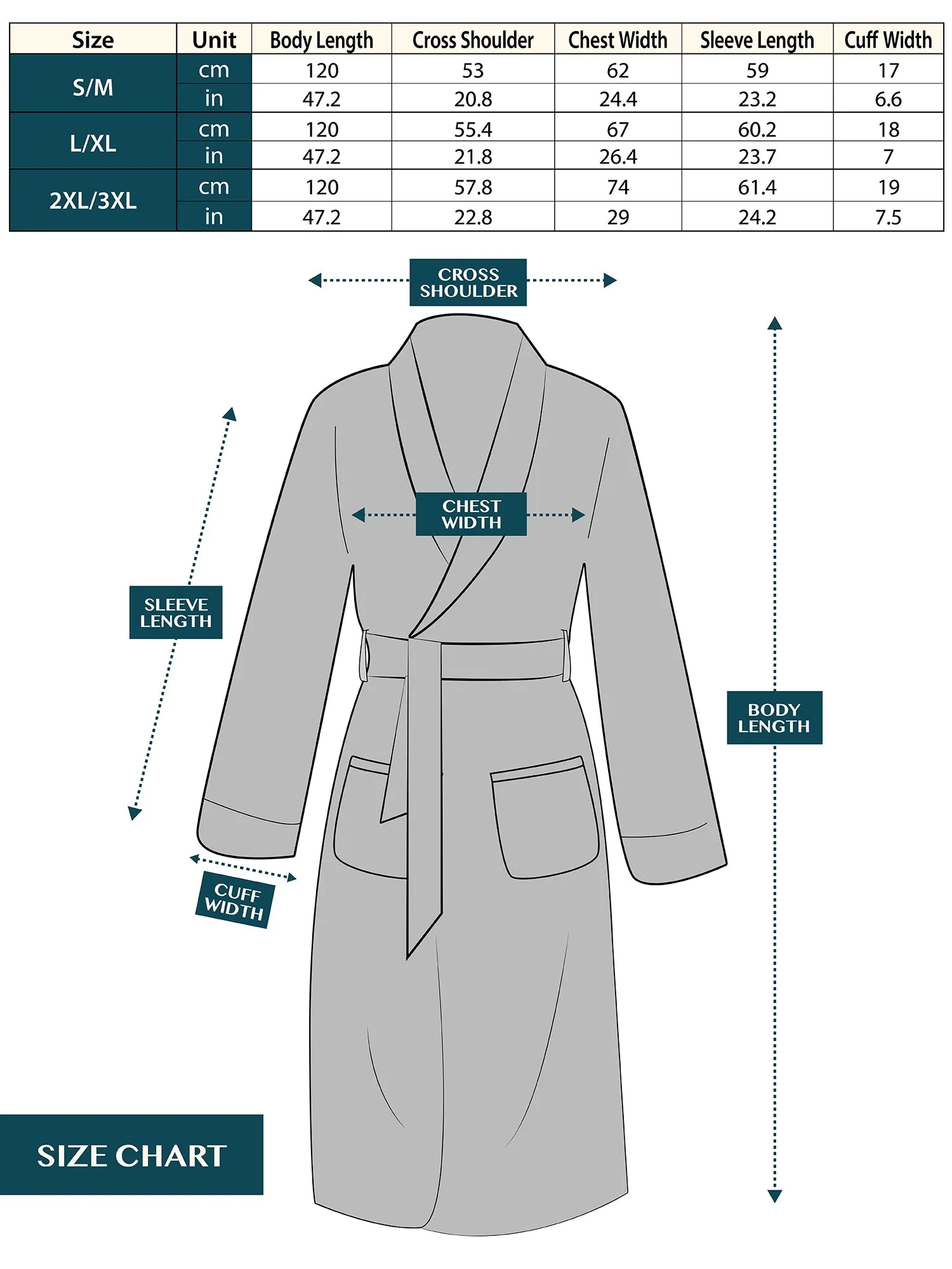 Women's Satin and Waffle Trim Fleece Robe