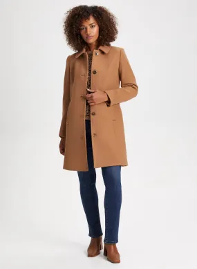 Wool-Blend Coat & Straight Leg Jeans