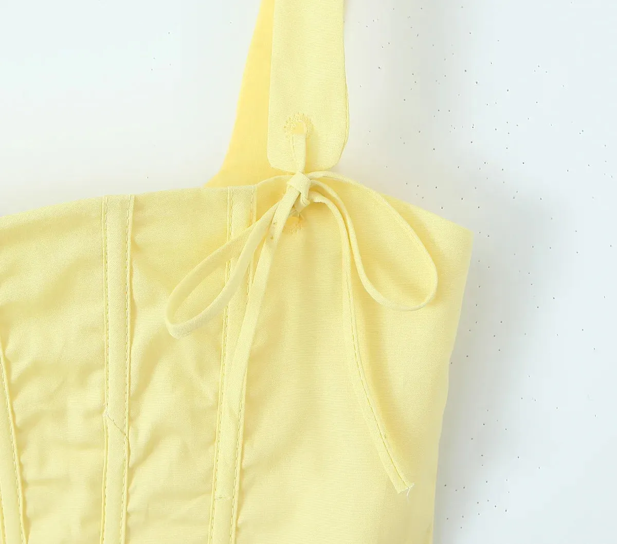 Yellow High Slit Two-Piece Dress - Perfect for Brunch & Vacations