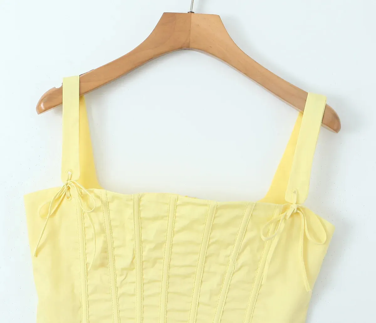 Yellow High Slit Two-Piece Dress - Perfect for Brunch & Vacations