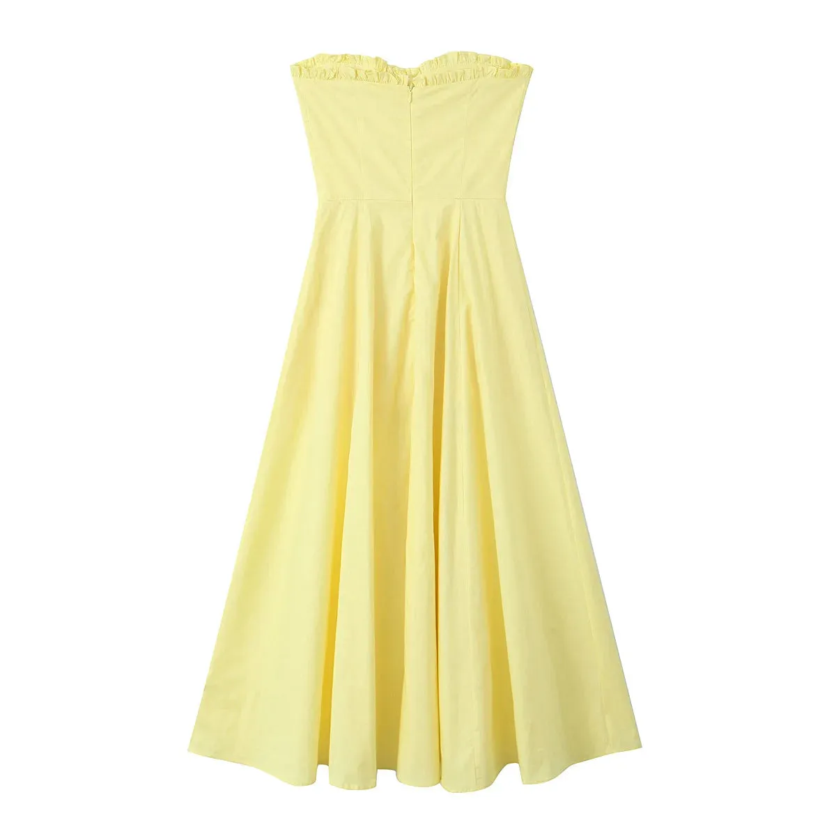 Yellow High Slit Two-Piece Dress - Perfect for Brunch & Vacations