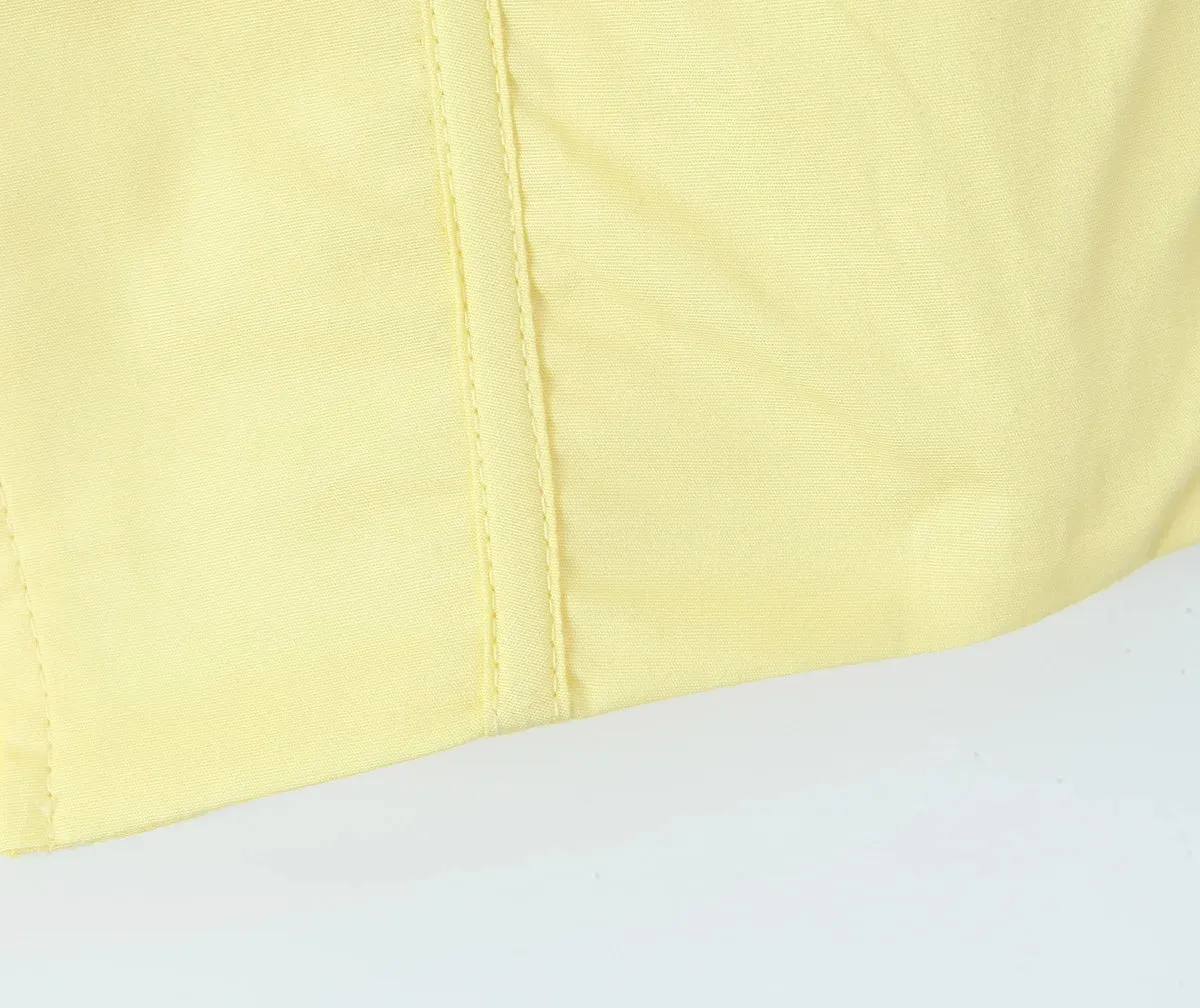 Yellow High Slit Two-Piece Dress - Perfect for Brunch & Vacations