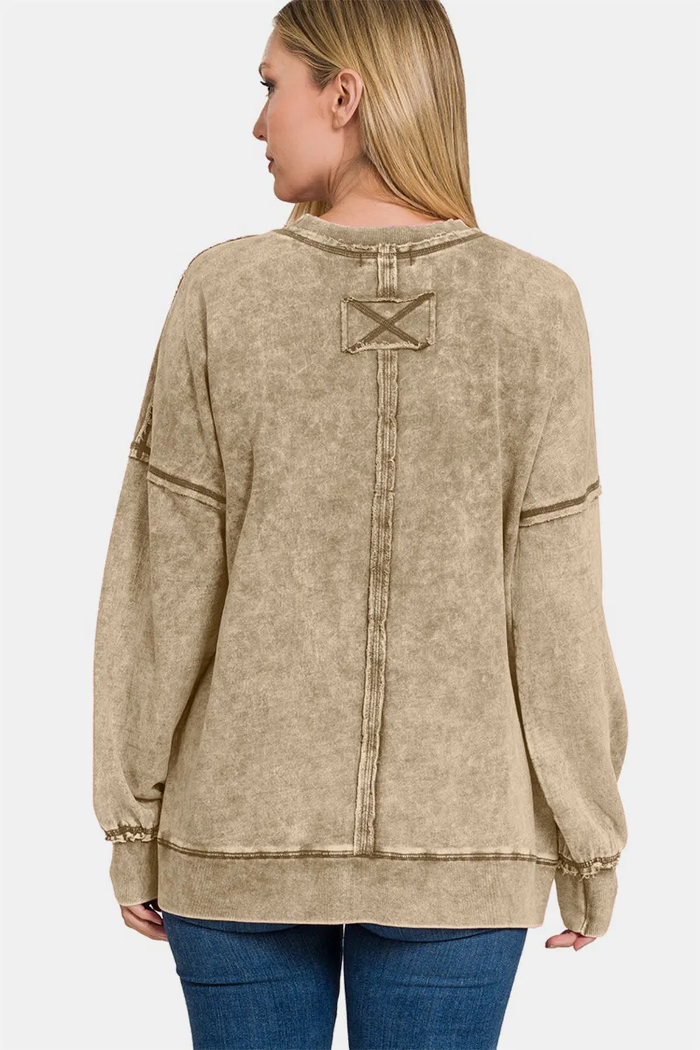 Zenana | Dropped Shoulder Mocha | Rubies   Lace